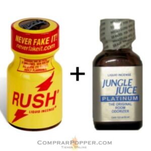 pack popper rush y jungle juice más barato de venta popper en comprarpoper.com