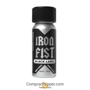 imagen del bote de popper iron fist black label